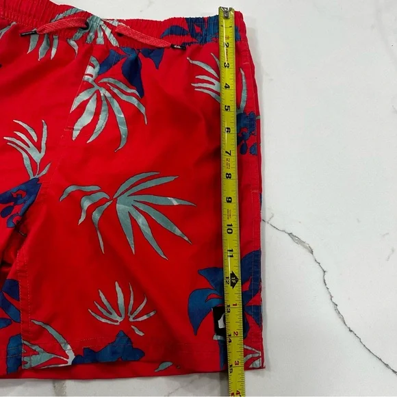 Quiksilver Boys Red Floral “Everyday Mix Volleyball” Swim Trunks Size Large 14 - Picture 4 of 12